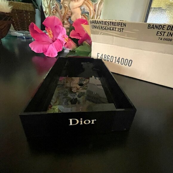 CHRISTIAN DIOR  Black Lacquer Pull Out Display TRAY  8.5" x 5" x 1.5" New in Box - Picture 5 of 15